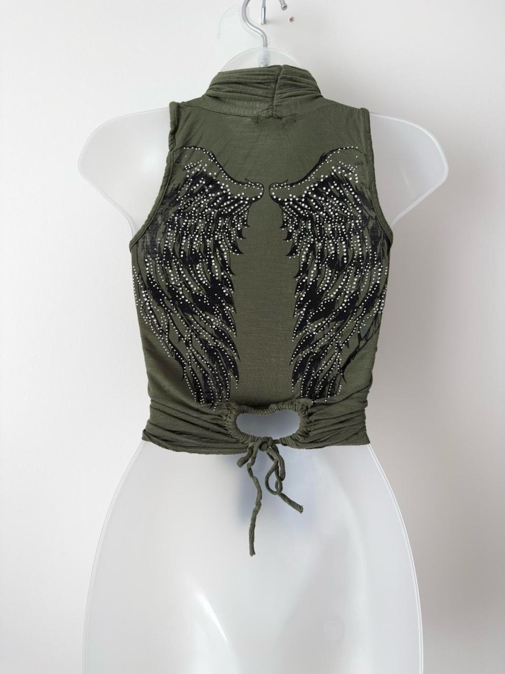 y2k grunge angel wings cardigan